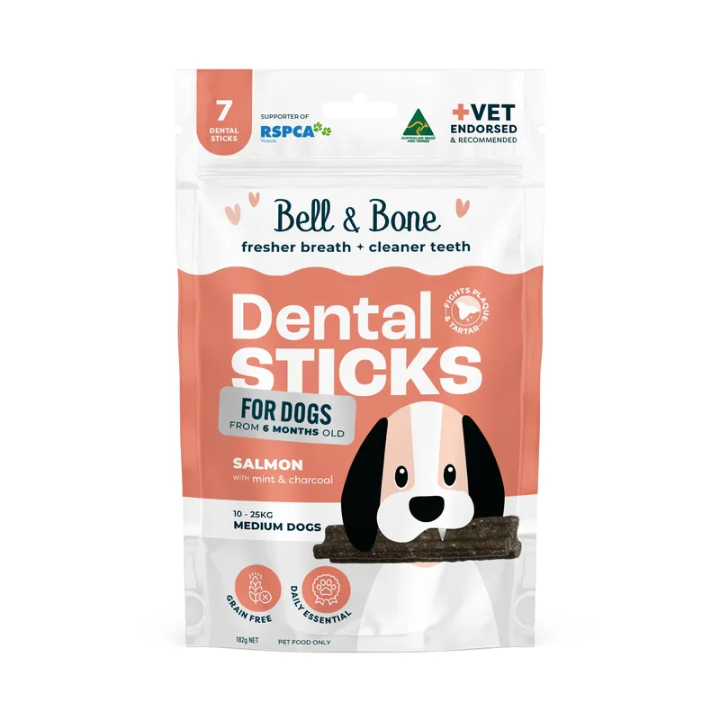 Salmon Mint & Charcoal adult dog dental sticks