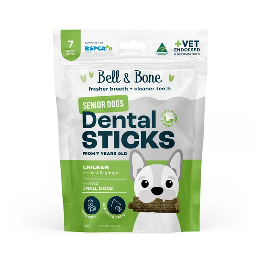 Chicken Mint & Ginger senior dog dental sticks