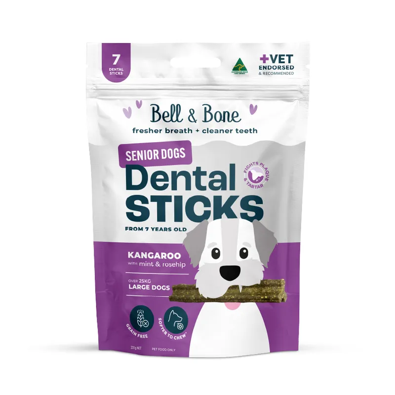 Kangaroo Mint & Rosehip senior dog dental sticks
