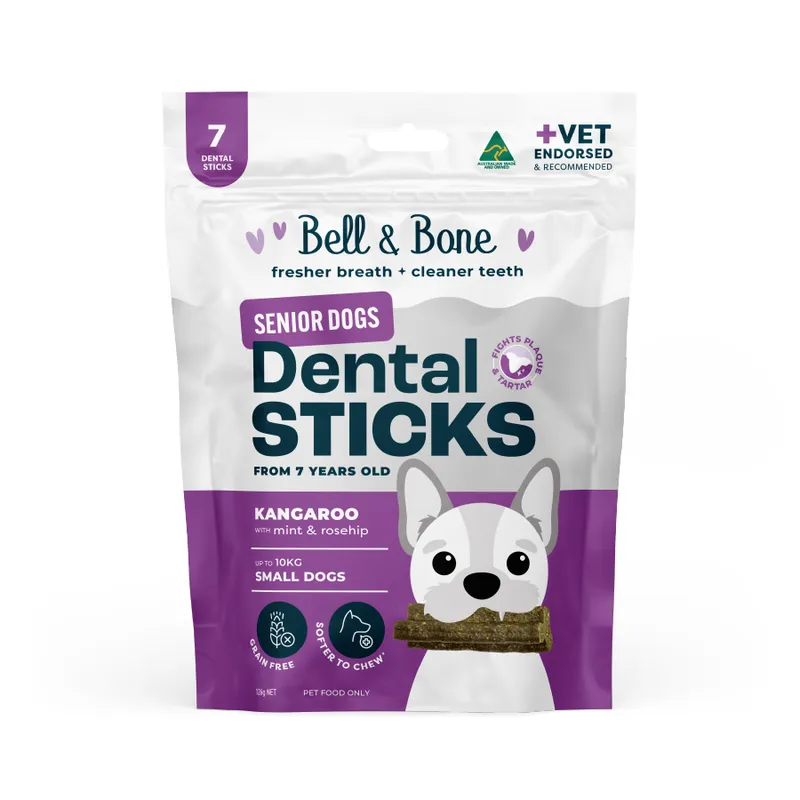 Kangaroo Mint & Rosehip senior dog dental sticks