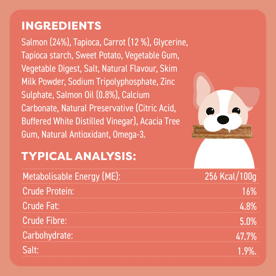 Salmon & Carrot puppy dental chews