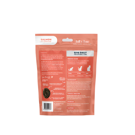 Salmon & Charcoal cat dental bites